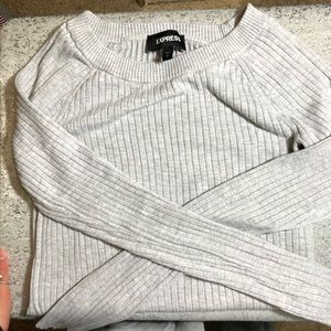 Express gray long sleeve tee